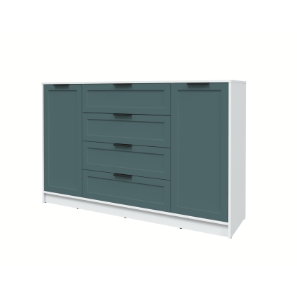 Тумба Тренд КТ-Т160 (Белый ЛДСП/ Верде ЛМДФ) Ш1600 В1020 Г451 Тумба Тренд КТ-Т160 (Белый ЛДСП/ Верде ЛМДФ) Ш1600 В1020 Г451